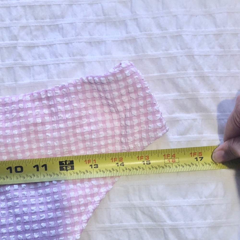 NWT Abercrombie & Fitch Pink Gingham Curve Love Bikini size Large - Picture 16 of 16